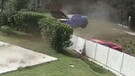 Supercar fuori controllo contro la recinzione di una villa nell'Anconetano (ANSA)