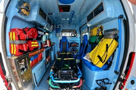 L'interno di un'ambulanza