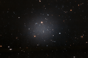 Galassie che sembrano prive di materia oscura, fotografate dal telescopio spaziale Hubble (fonte: NASA/ESA/P. van Dokkum, Yale Univ.) (ANSA)