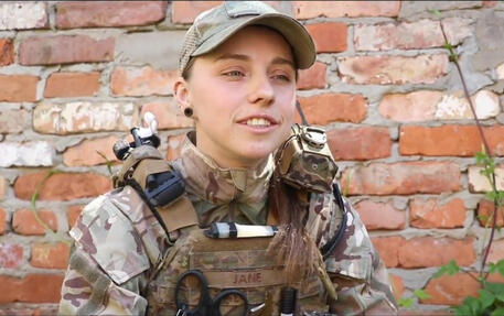 Una immagine della soldatessa (foto della guardia nazionale ucraina) © ANSA