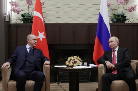 Putin e Erdogan in una foto d'archivio © EPA