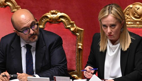 La premier Giorgia Meloni con il ministro della Cultura Gennaro Sangiuliano (ANSA)