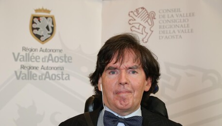 Aosta, il presidente del Consiglio Valle Alberto Bertin (ANSA)