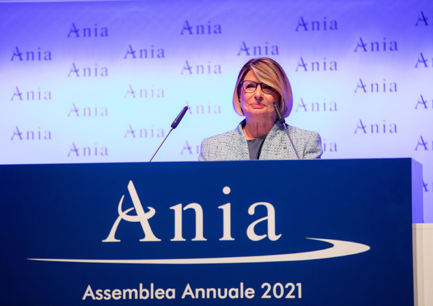 La presidente dell'Ania Bianca Maria Farina durante la conferenza Ania © ANSA