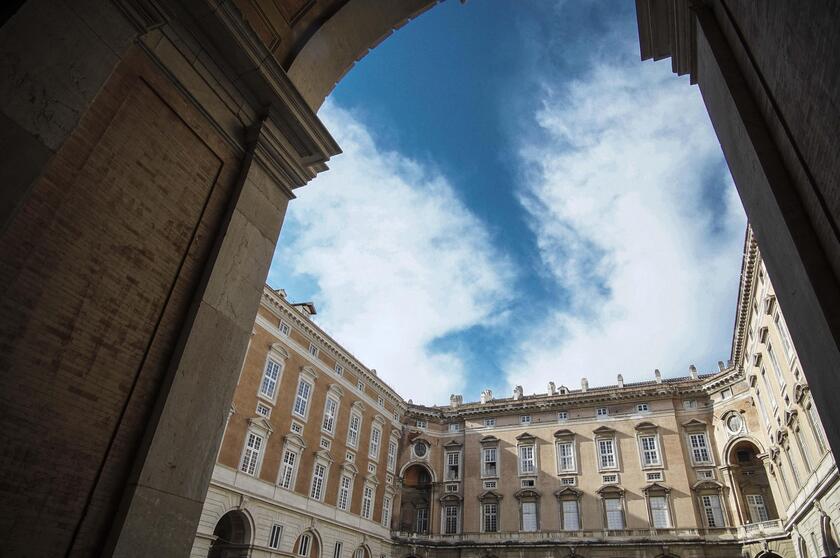External and internal facades of the Royal Palace of Caserta after restoration work - RIPRODUZIONE RISERVATA