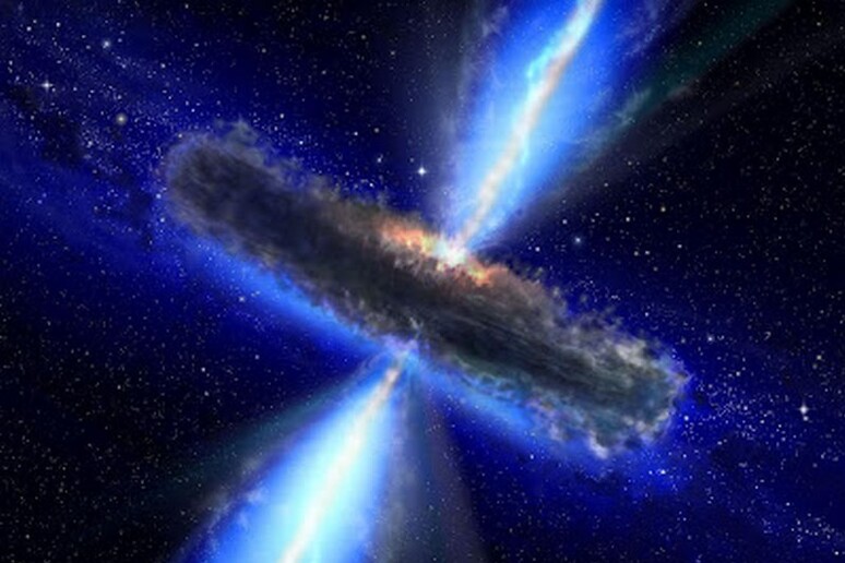 Rappresentazione artistica di un buco nero (fonte: ESA/NASA) - RIPRODUZIONE RISERVATA