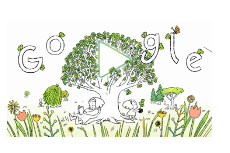 doodle di google sulla giornata della terra - RIPRODUZIONE RISERVATA