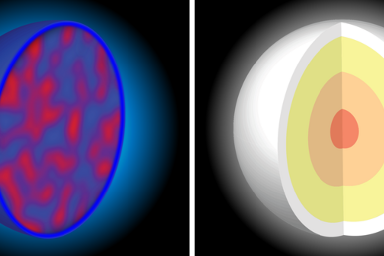Il  'guscio ' di neutroni del nucleo di piombo (fonte: APS/Alan Stonebraker) - RIPRODUZIONE RISERVATA