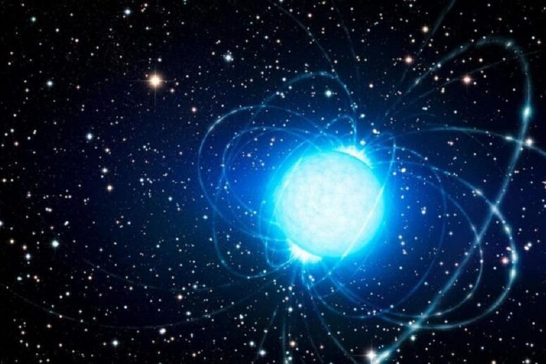 Rappresentazione artistica di una stella di neutroni (fonte: ESO / L. Calcada) - RIPRODUZIONE RISERVATA