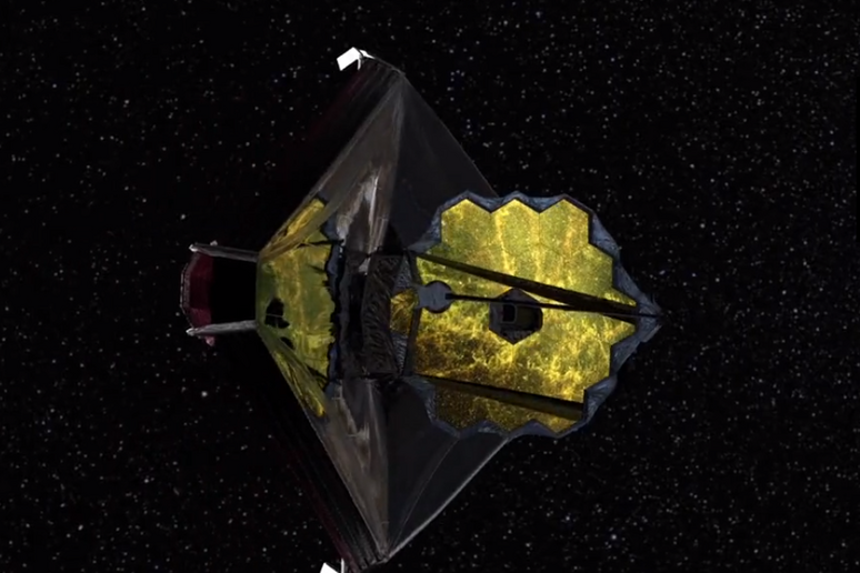 Rappresentazione artistica del telescopio spaziale James Webb (fonte: NASA) - RIPRODUZIONE RISERVATA