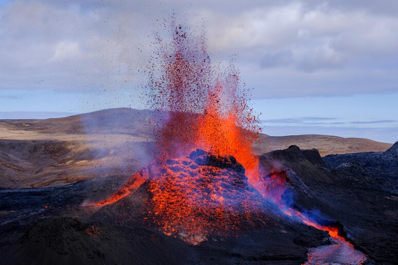 L’eruzione del vulcano islandese Fagradalsfjall, iniziata il 19 marzo 2021 (Fonte: Kristinn Ingvarsson, University of Iceland) - RIPRODUZIONE RISERVATA