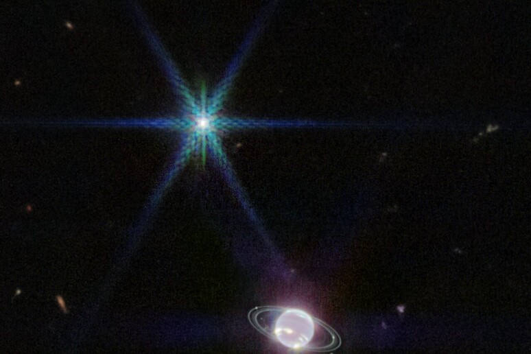 Nettuno ripreso dallo strumento NIRCam (fonte: NASA, ESA, CSA, STScI) - RIPRODUZIONE RISERVATA
