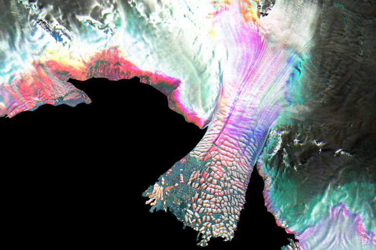 Un 'immagine dell 'Antartide occidentale ottenuta dal satellite Sentinel-1 del programma Copernicus (Fonte: Copernicus EU/ESA, processed by Dr Frazer Christie, Scott Polar Research Institute, University of Cambridge) - RIPRODUZIONE RISERVATA
