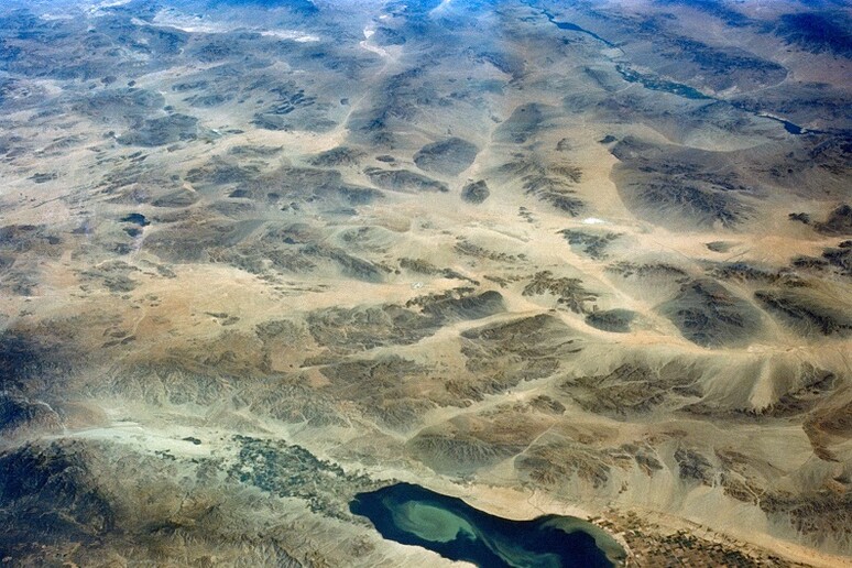 Il lago Salton in California ripreso dalla sonda Gemini-5 (fonte: NASA) - RIPRODUZIONE RISERVATA