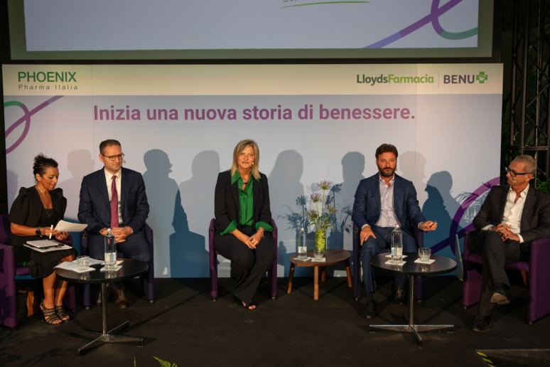 Un momento della conferenza stampa di presentazione  'Llloydsfarmacia diventa Benu: inizia una nuova storia di benessere ' - RIPRODUZIONE RISERVATA