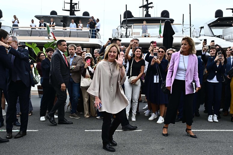 Premier Meloni arrivata al Salone nautico di Genova - RIPRODUZIONE RISERVATA